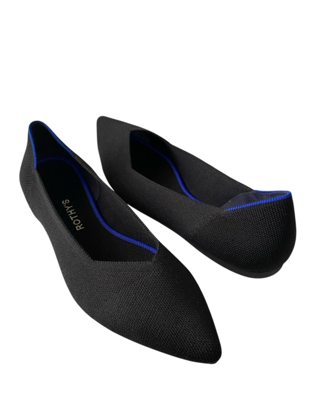 Rothy's The Point II Washable Pointed Toe Ballerina Flats Black Sz 13